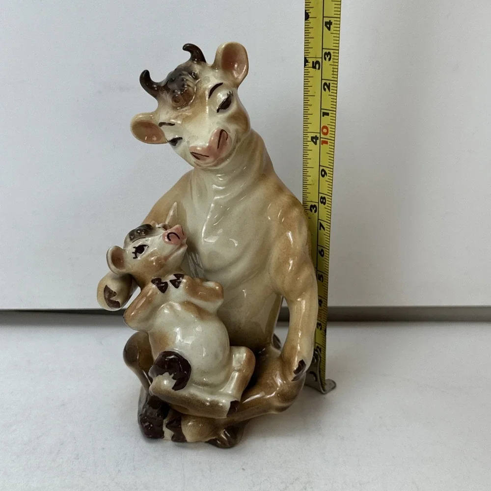 1940s Borden Dairy Salt & Pepper Shakers Elsie Baby Beauregard Ceramic Arts Cow